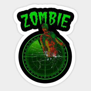 Halloween Air Force: Zombie In The Control Room Sticker